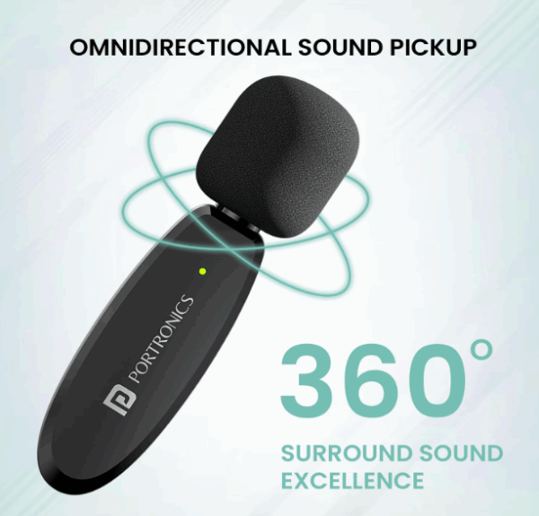 Portronics Dash 7 Omnidirectional Type C Wireless Microphone