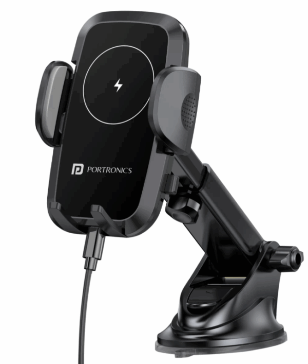 PORTRONICS CHARGER CLAMP 2 MOBILE HOLDER WITH WIRELESS CHARGING 15 WATT