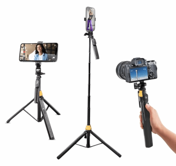 DIGITEK WIRELESS SELFIE TRIPOD STICK WITH 3 LEG TRIPOD BASE DTR-555 SS
